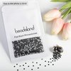 Beadsland 2880pcs Flat Back Crystal Rhinestones Round Gems for Nail Art and Craft Glue Fix,Black,SS10,2.7-2.9mm