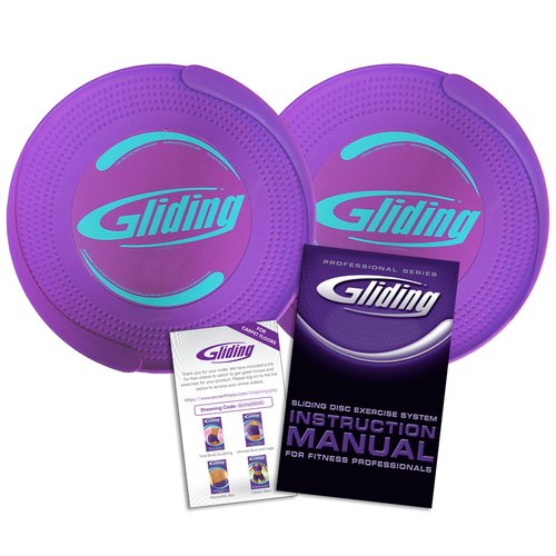 Gliding Discs for Working Out - Exercise Sliders for Carpet Floors 1 Pair, Authentic Workout Sliders Disc for Full Body Resistance Workout, Includes Printed Manual for Fitness Trainers