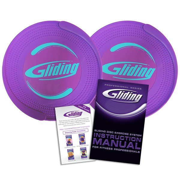 Gliding Discs for Working Out - Exercise Sliders for Carpet Floors 1 Pair, Authentic Workout Sliders Disc for Full Body Resistance Workout, Includes Printed Manual for Fitness Trainers