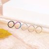 Aumeo 14G 16G 18G 20G Nose Ring Hoop Stainless Steel Hinged Segment Ring Hoop Nose Clicker Ring Tragus Helix Cartilage Daith Rook Earring Piercing Jewelry for Women Men (5pcs 20g 7mm Mixed Colors)