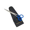 7" Razor Sharp Professional Straight Barber Scissors, Stainless Steel Hair Cutting Shears For Men & Women Easy Grip Handles