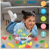 KIEZ 48 Pcs Tetra Tower Stacking Games, Balance Building Blocks, Stack Attack Board Game for Kids & Adults