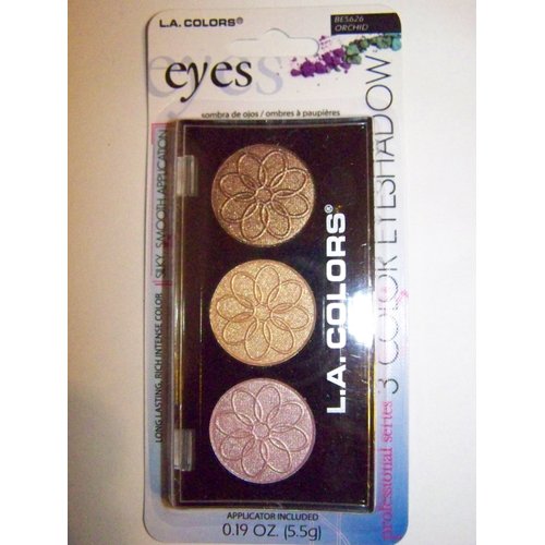 LA Colors 3 Colors Eyeshadow Palette 0.19oz (Orchid)