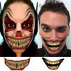10 PCS Halloween Temporary Tattoo Stickers, Prank Makeup Clown Vampire Horror Mouth Fake Tattoo Stickers, Scary Big Mouth Face Tattoos Decals Kits Prank Props, Halloween Cosplay Party DIY Decorations