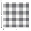 Creative Converting Gray and White Buffalo Check Beverage Napkins, 16 ct, 5"