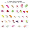 BASSDASH Trout Steelhead Salmon Fishing Flies Barbed Barbless Fly Hooks Include Dry Wet Flies Nymphs Streamers Eggs, Fly Lure Kit with Fly Box (57pcs Barbed Steelhead/Salmon/Trout Flies)