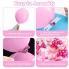 Hot Pink Balloon Arch Kit, Metallic Baby Pink Silver Balloons for Kid Girl Princess Cartoon Anime Theme Birthday Cute Cat Party Decorations Baby Shower Engagement Wedding Valentines Day Party Supplies