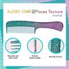 Allegro Comb 1004 Wide Tooth Detangling Hair Combs For Women, Stylists & Curly Hair Teasing Comb Mens Comb 1 Piece. (Blue Purple Anahita)