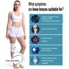 Knee Brace with Side Stabilizers, Professional Knee Compression Support Brace for Men Women, Adjustable Knee Wrap with Patella Pad, Relief Pain for Meniscus Tear ACL MCL Arthritis Injuries (White, L)