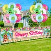 Hawaiian Luau Birthday Party Decorations Summer Hawaiian Birthday Banner Yard Sign and 20Pcs Hawaiian Themed Balloons Aloha Beach Party Banner Decorations Tropical Indoor Outdoor Party Supplies