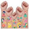 Partywind Glitter Princess Temporary Tattoos for Girls Party Favors, Princess Fairy Birthday Decorations Party Supplies, Tattoo Stickers for Kids Goodie Bag Stuffers Fillers