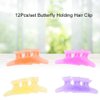 Sonew 12Pcs / Set Colorful Hair Clips Lovely Butterfly Holding Hair Hold Clip Hair Section Claw Clamps Hairdressing Tool(Clear)