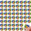 70 Pcs Beach Stress Balls in Bulk Mini Beach Balls Relief Balls Rainbow Foam Beach Squeeze Balls Pool Balls for School Carnival Reward Birthday Hawaiian Party Favors