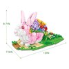ZYLEGEN Rabbit Flower Animal Toy Building Set,Bunny Flower Toy Building Sets,Botanical Collection Ideal Gift for Animal Lovers,Buildable Toys, Party Favors for Kids(935Pcs)