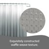 Creative Home Ideas Waffle Weave Shower Curtain Set, 70" x 72", Dark Grey Ombre 13 Piece