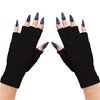 ManiGlovz - The Original UPF 50+ UV Light Protective Nail Gloves | Gel Manicure Gloves and Anti UV Fingerless Gloves for Women | Can be Used as Sun Protection Gloves for Driving | Black Magic