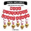 Funny Birthday Party Pack – MAGA Happy Birthday Banner and Swirls Pack - Adult Birthday Decorations – 21st – 30th – 40th – 50th – 60th – 70th – 80th Birthday Party Supplies