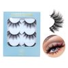 DYSILK Eyelashes Mink Lashes Fluffy- Cat Eye Lashes 3 Pairs 6D Mink Lashes Wispy Eyelashes Lashes That Look Like Extensions Lashes Set Reusable Lashes Pack Eye Lashes |001-0.7 inch