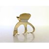 Generic Medium gold tone textured metal hair claw clip