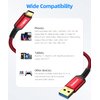 SUNGUY 10Gbps Android Auto USB C Cable, [2-Pack,1.5FT] 3A USB 3.1 Gen 2 Fast Charging & Data Transfer USB C CarPlay Cable, Compatible with iPhone 15/15 Pro Max, Galaxy S22 S21 Note 20, Pixel 7 (Red)