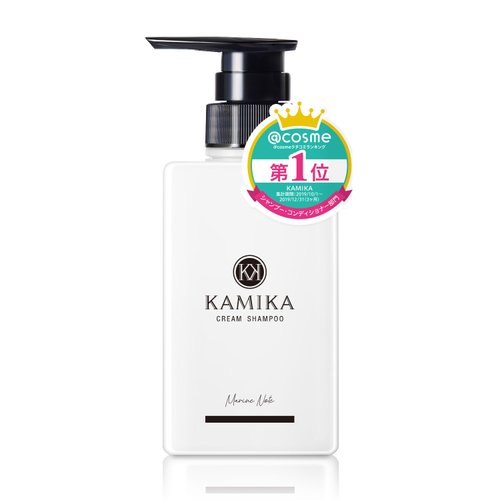 KAMIKA Cream Shampoo [Japanese shampoo, Non-Forming Cleansing Cream, All In One Shampoo and Conditioner,luxury shampoo, Scalp Care, Ultra Moisturizing] / 1 Bottle14.1 Oz. (Marine Note)