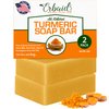 Natural Turmeric Soap Bar for Face & Body – Turmeric Skin Brightening Soap Wash for Dark Spots, Intimate Areas, Underarms – Turmeric Reduces Acne, Fades Scars & Cleanses Skin (4 Ounce (Pack of 2))