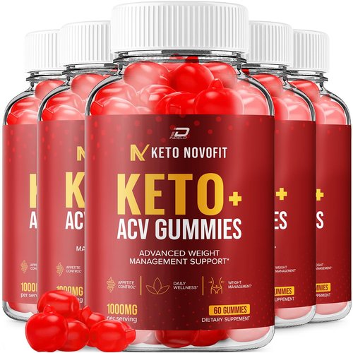Indelo Keto Novofit ACV Gummies Supplement - KetoNovofit + ACV Gummies Apple Cider Vinegar 1000MG, Keto Novofit Keto Gummies Reviews, Vitamin B12 (5 Pack - 300 Gummies)