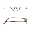 proSPORT Reading Glasses +1.25 Red Frame Rimless Full Lens Reader Ultra Lightweight Flexible Men Women