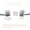 DIY Eyelash Extension, 3D Effect Glue Bonded Band Individual Lash 12 Clusters Volume Lashes Set, Home Eyelash Extension, C curl Lashes Pack(12MM)