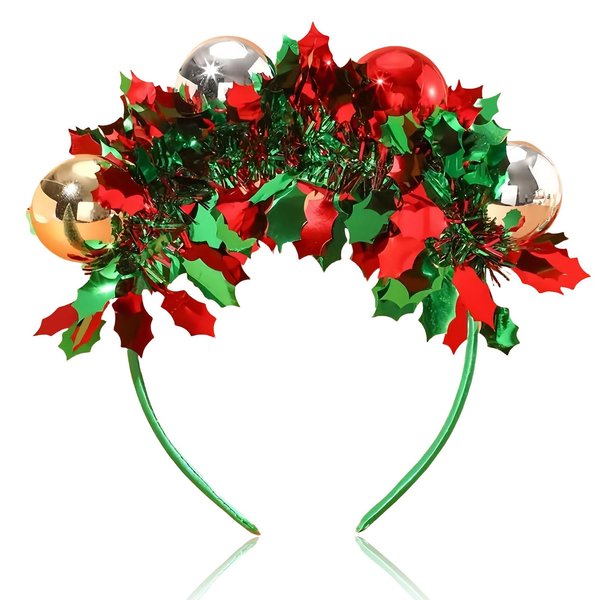 Christmas Headband for Women Girls - Sparkly Headband for Holiday Parties, Navidad Decorations, Party Favors, and Daily Celebrations - Party Home Supplies, and Christmas Accessories