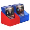 Ultimate Guard Boulder Synergy 100+, Deck Case for 100 Double-Sleeved TCG Cards, Blue/Red, Secure & Durable Storage for Trading Card Games