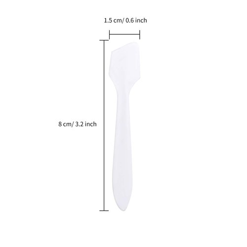 Senkary 200 Pack Cosmetic Makeup Spatulas Small 3.2 Inch Disposable Plastic Spatula Facial Skincare Face Mask Spatula (Translucent)