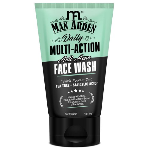 Man Arden Daily Multi-Action Anti Acne Face Wash For Oily Skin | With Power Duo Tea Tree for Acne-Prone Skin, 100 ml
