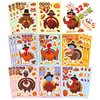 32 Sheets Make A Turkey Stickers, Thanksgiving Stickers for Kids, Make Your Own Thanksgiving Turkey Stickers, Thanksgiving Turkey Games Crafts Stickers, Thanksgiving Party Favors Supplies