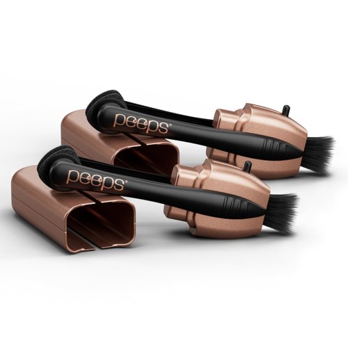 CarbonKlean Peeps Glasses Cleaner - for Eyeglasses, Reading Glasses, and More - Lens Cleaner with Carbon Microfiber Tech - Electroplated Rose Gold - 2 Count (Pack of 1)