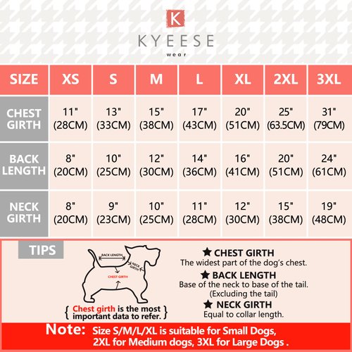 kyeese Christmas Dogs Pajamas Snowflake Dog Sweater Dog Pjs for Small Dogs Holiday Dog Onesie Dog Jumpsuit Dog Clothes