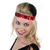 Kenz Laurenz Sequin Headbands Elastic Stretchy Headband for Girls Kids Women Flapper Roaring 20s Great Gatsby 1920s Hair Band Cute Princess Head Bands (Blue)