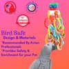 3551 Bonka Bird Toys Bagel Waterfall Foraging Cage African Grey, Cockatoo, Amazon, Eclectus, Small Cockatoos, Mini Macaws, Conures, and Similar Size Pet Parrots