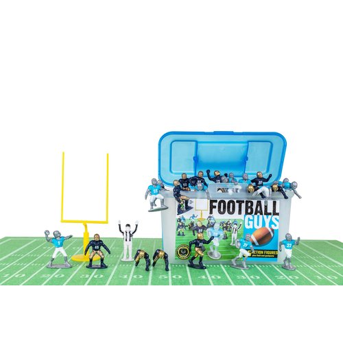 Kaskey Kids Football Guys – Navy/Light Blue Inspires Kids Imaginations with Endless Hours of Creative, Open-Ended Play – Includes 2 Teams & Accessories – 28 Pieces in Every Set!