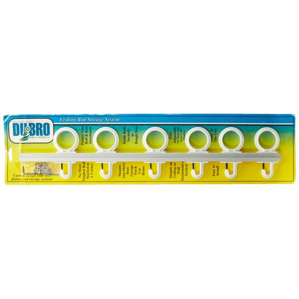 DU-BRO Fishing 1080 Trac-A-Rod Storage System, 2-Feet, Silver/White