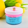 Cyan with Pink Butter Slime, 7oz. Scented Butter Slime Kit Birthday Party Favors, DIY Surprise Slime for Kids Boys Girls, Hugging Bear Charm, Great 6-12 Year Old Toys, Non Stick Super Soft Sludge Toy