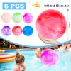 3 otters 6PCS Playground Balls, 8.5 Inches Marbleized Bouncy Balls for Kids Inflatable Kickballs Dodge Balls with Air Pump, for Kids Adult Indoor & Outdoor Sports Games Birthday Gifts Party Favors