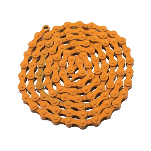 YBN S410 Bicycle Chain (1-Speed, 1/2 x 1/8-Inch, 112L) Orange