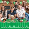 Football Party Supplies Tableware Set Football Theme Party Decorations Including Plates Napkins Cups Touchdown Tablecloth Banner for Football Birthday Party, Serve 24 Guests