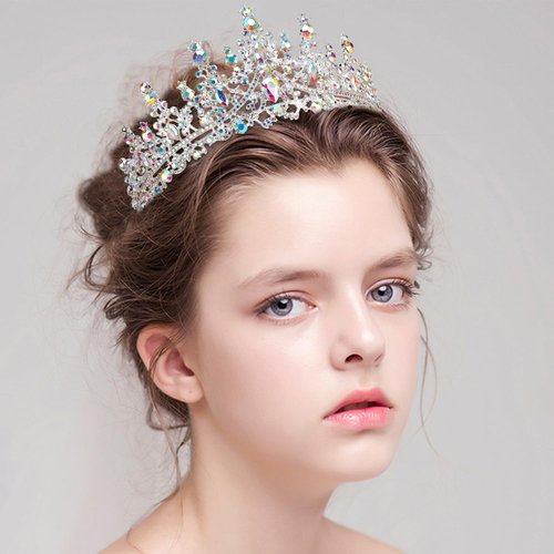CHANACO Birthday Crown Tiaras for Women Birthday Girl Sash Crystal Birthday Tiara AB Rhinestone Birthday Headband Princess Crown for Girls Hair Accessories Happy Birthday Party Decorations
