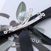 Yheakne Vintage Black Bow Hair Clip Barrette Long Tail Black Bow Hear Clip Barrette Black Bowknot Barrette Black Silky Bow Ribbon Barrette Silky Hair Clip Headwear Jewelry for Women (Black)
