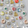 Christmas Nail Art Stickers 5D Nail Decals Gold Winter Snowflakes Nail Sticker Cute Christmas Snowman Stickers Nails Art Decoration for Women Girls Christmas DIY Nail Charms 1Sheet
