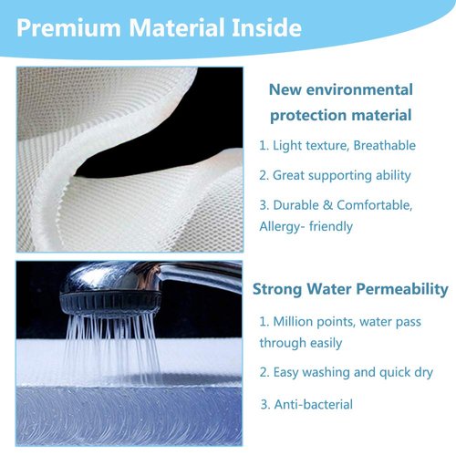 Shower Bench Cushion Seat Shower Chair Pad Benches Mat Bathtub Bath Seats Cushions for Seniors Handicap Elderly Padded Shower Stool Bath Tub Foam Shower Seat Pillow Assist