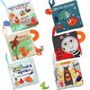 Baby Books Toys Gifts, Touch and Feel Cloth Crinkle Books for Babies,Infant Toddler Baby 0-3-6-12-18 Months,Early Learning Toys 6 to 12 Months 1-2 Years Old,Christmas Shower Gift for Boys Girls,6 PCS