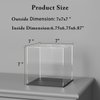 HEMYLU Acrylic Display Case, Super Clear Displaying Box with Matt Base and Lid for Toys, Figures, Collectibles (7x7x7inch)